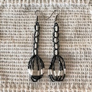Handmade Authentic Vintage Native American Indian Tribal Beaded Earrings